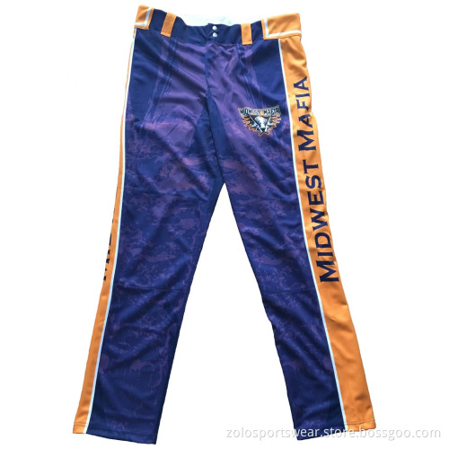 2017 new style full-size printing 100% polyester men's baseball pants